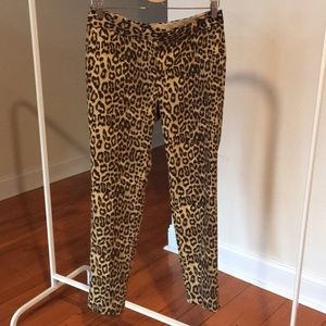 Banana Republic Leopard Fully Lined Pants, Sz 4